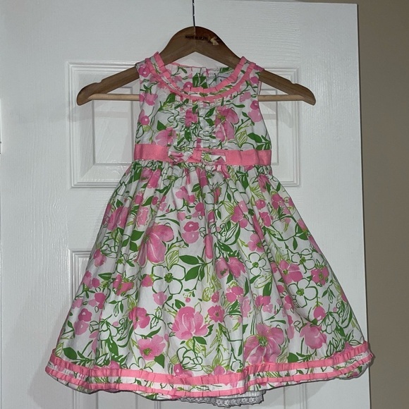 Polly & Friends Other - Polly & friends vintage flower water print Girls dress‎ size 3t layers